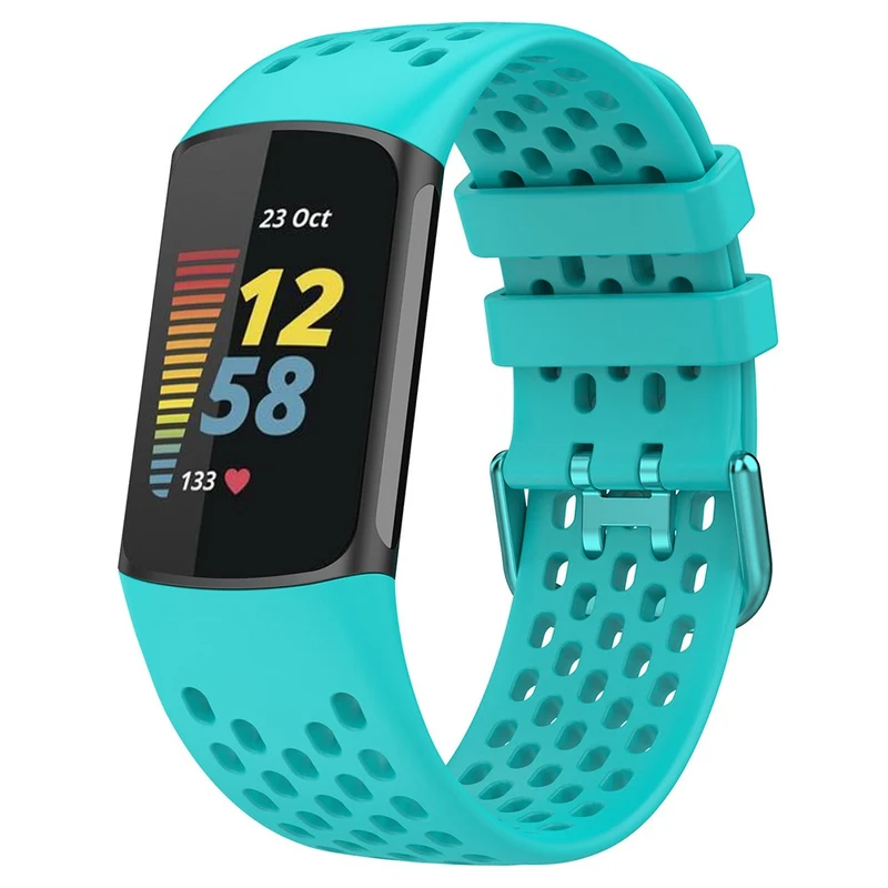 Fitbit Charge 6 / Charge 5 Replacement Wrist Band Breathable Silicone Smartwatch Strap