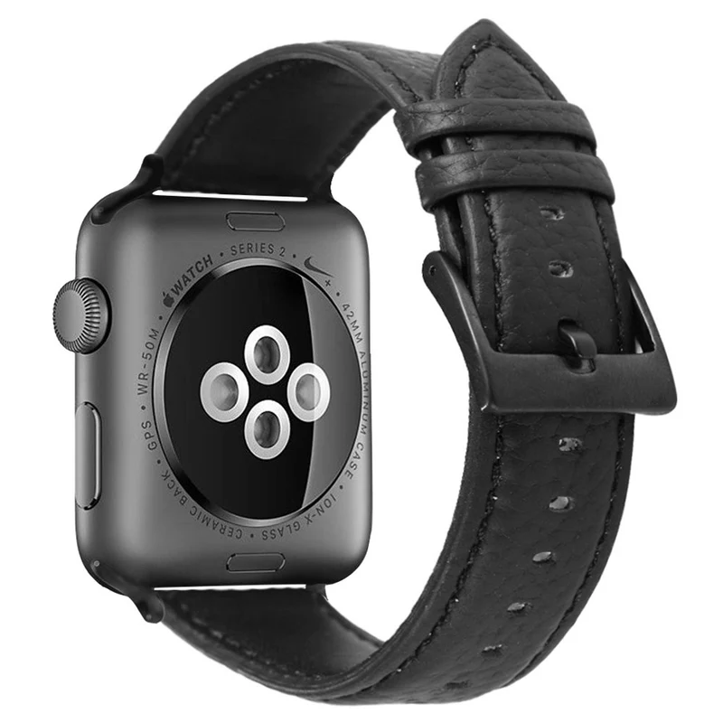 Apple Watch 49mm / 45mm / 44mm / 42mm Genuine Cow Leather Watch Band