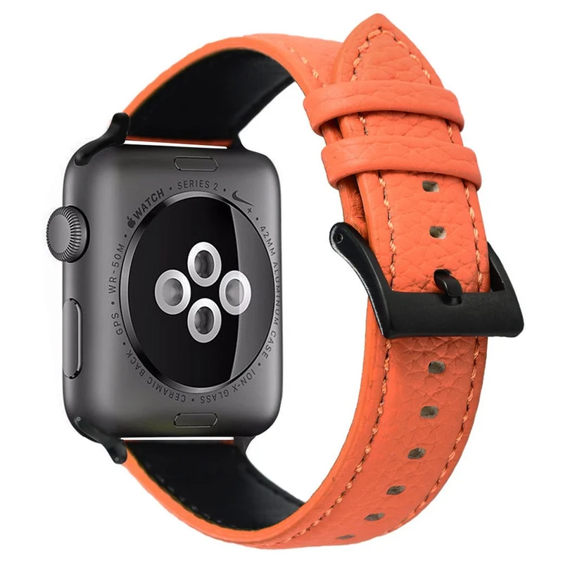 Apple Watch 49mm / 45mm / 44mm / 42mm Genuine Cow Leather Watch Band