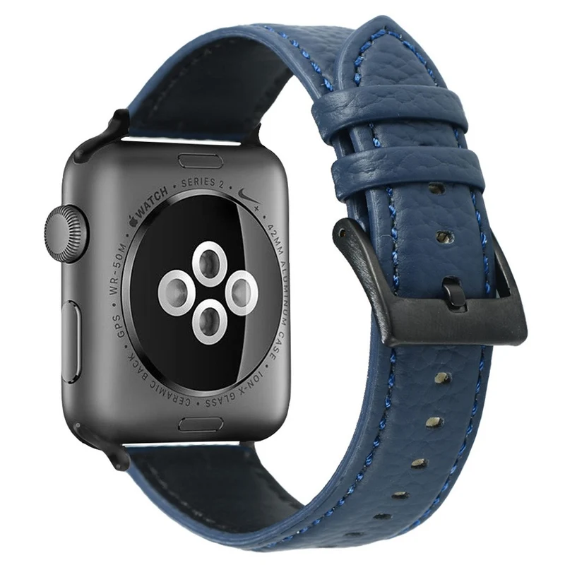 Apple Watch 49mm / 45mm / 44mm / 42mm Genuine Cow Leather Watch Band