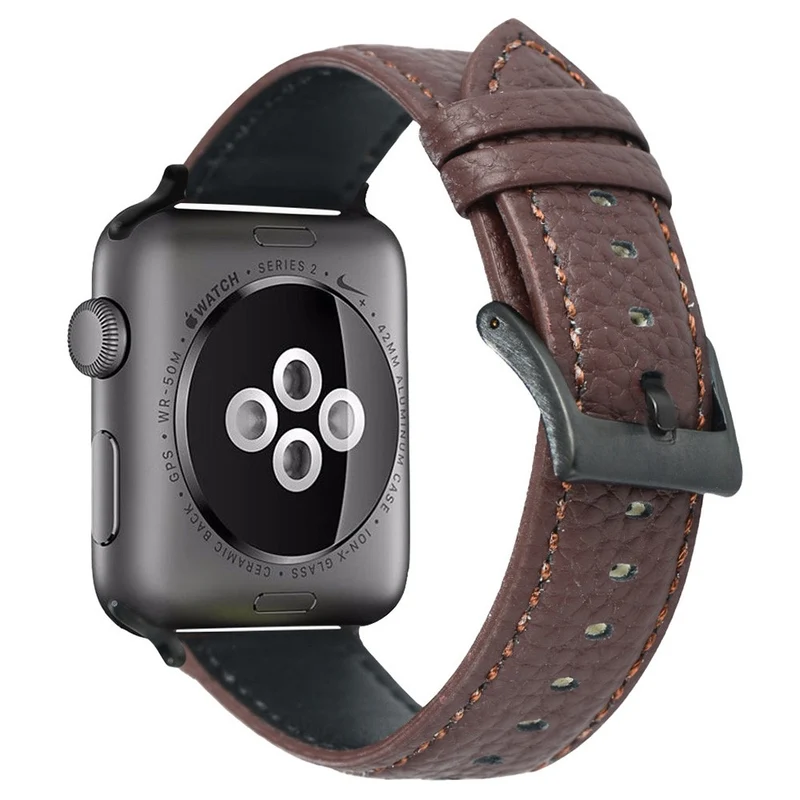 Apple Watch 49mm / 45mm / 44mm / 42mm Genuine Cow Leather Watch Band