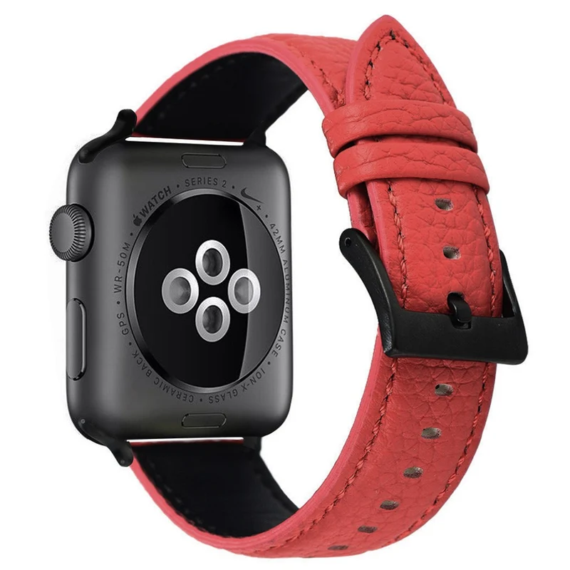 Apple Watch 49mm / 45mm / 44mm / 42mm Genuine Cow Leather Watch Band
