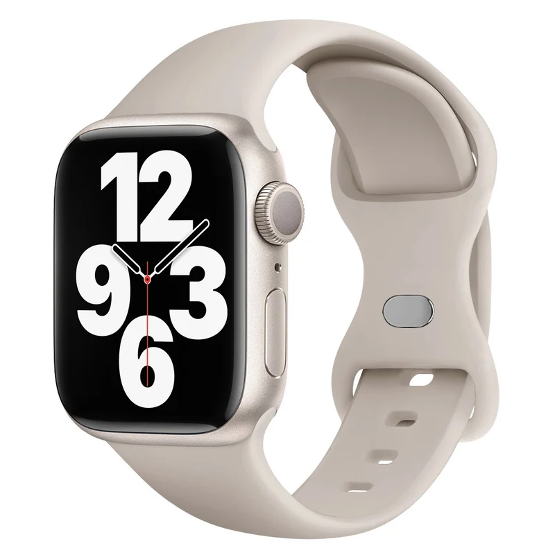 KALEBOL Apple Watch 49mm / 45mm / 44mm / 42mm Silicone Watch Strap, Size: S / M - Smoke Purple