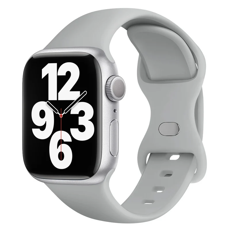 KALEBOL Apple Watch 49mm / 45mm / 44mm / 42mm Silicone Watch Strap, Size: S / M - Smoke Purple