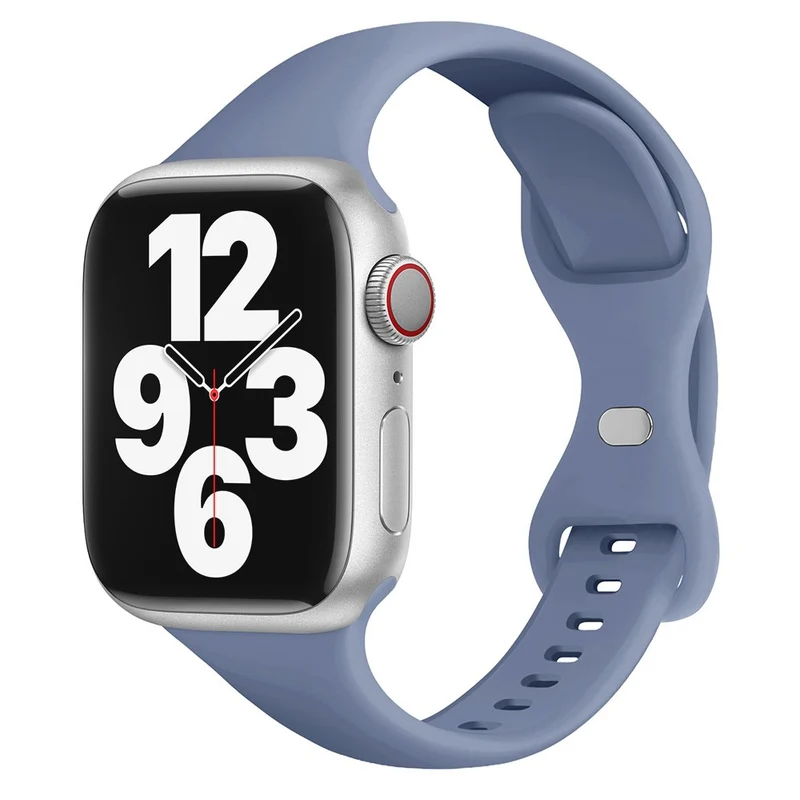 KALEBOL Apple Watch 49mm / 45mm / 44mm / 42mm Slim Silicone Band, Size: L - Starlight