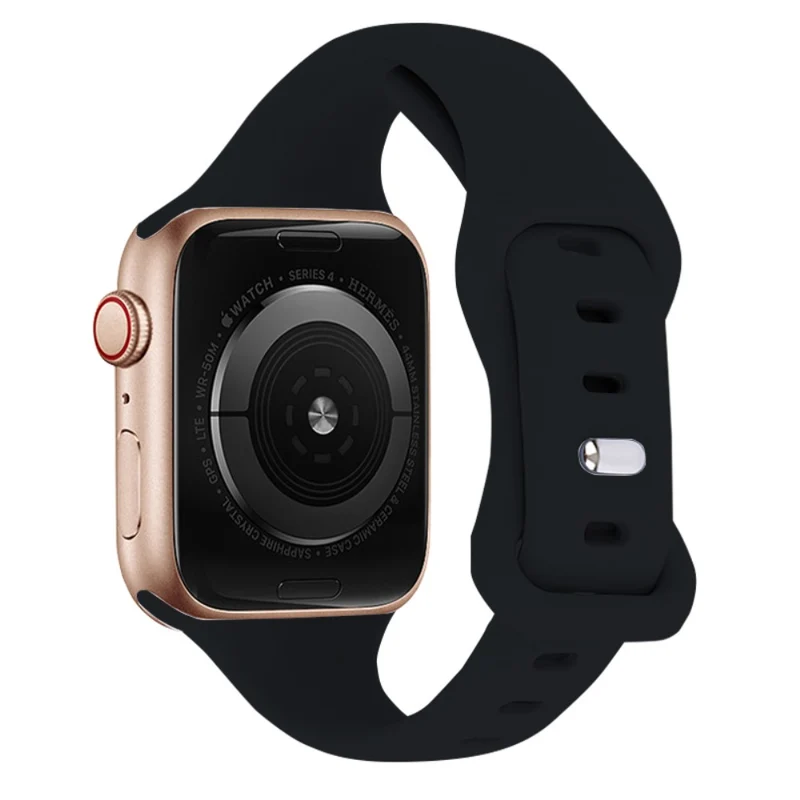 KALEBOL Apple Watch 49mm / 45mm / 44mm / 42mm Slim Silicone Band, Size: L - Starlight