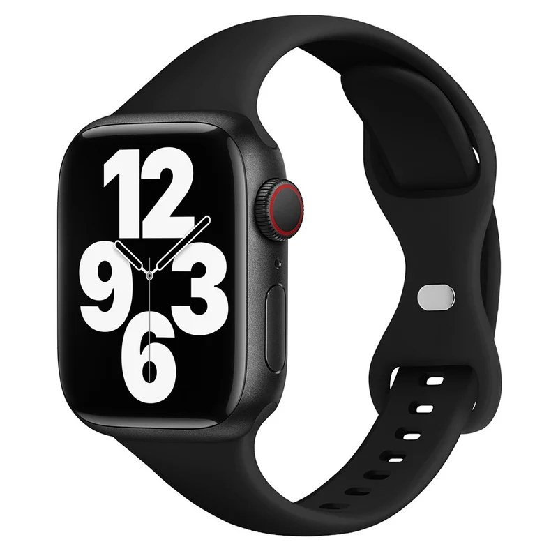 KALEBOL Apple Watch 49mm / 45mm / 44mm / 42mm Slim Silicone Band, Size: L - Starlight