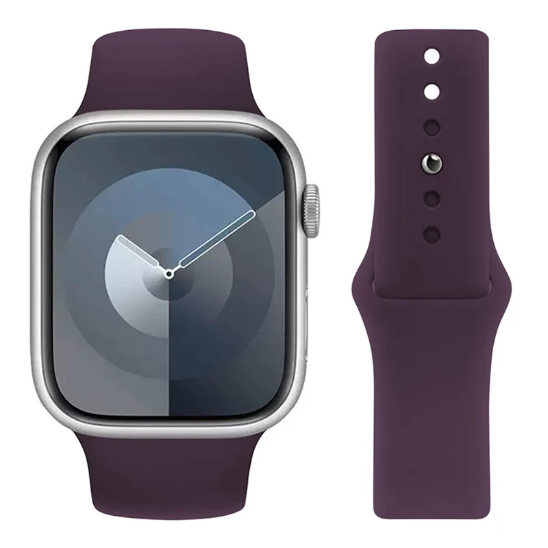 KALEBOL Apple Watch 49mm / 45mm / 44mm / 42mm Silicone Watch Straps, Size: S / M - Light Grey