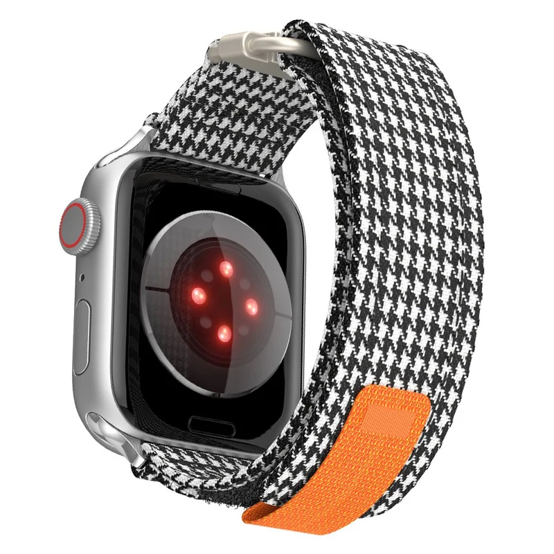 Apple Watch 49mm / 45mm / 44mm / 42mm Canvas Watch Strap - Black / Grey