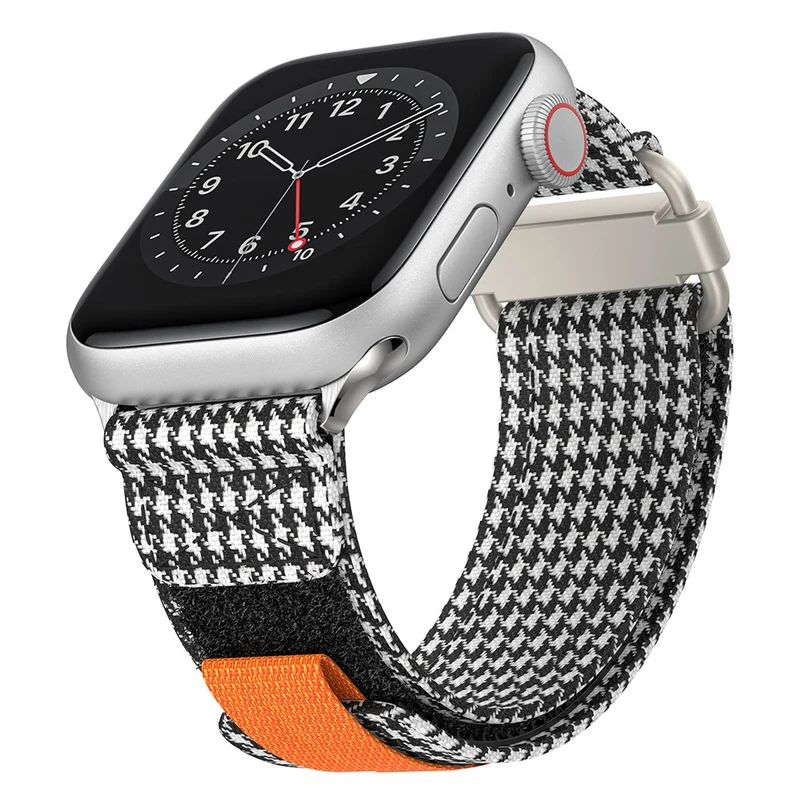 Apple Watch 49mm / 45mm / 44mm / 42mm Canvas Watch Strap - Black / Grey