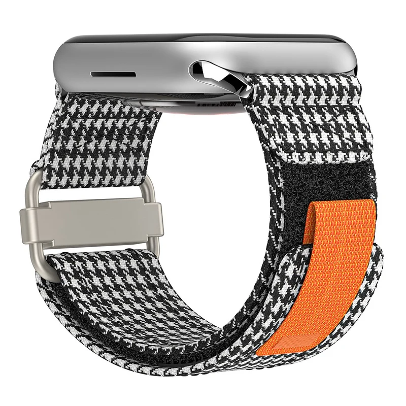 Apple Watch 49mm / 45mm / 44mm / 42mm Canvas Watch Strap - Black / Grey