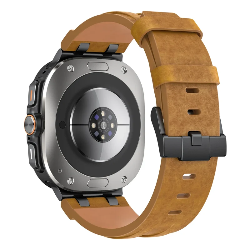 Samsung Galaxy Watch Ultra 2 Solides Lederarmband (Braun)
