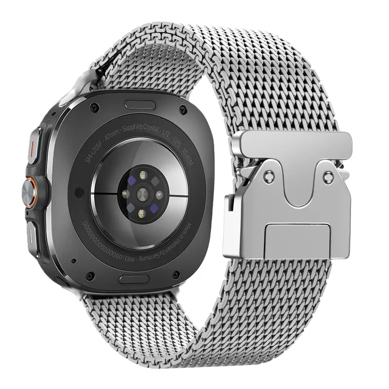 Samsung Galaxy Watch Ultra 2 Modernes Milanese Armband (Titan)