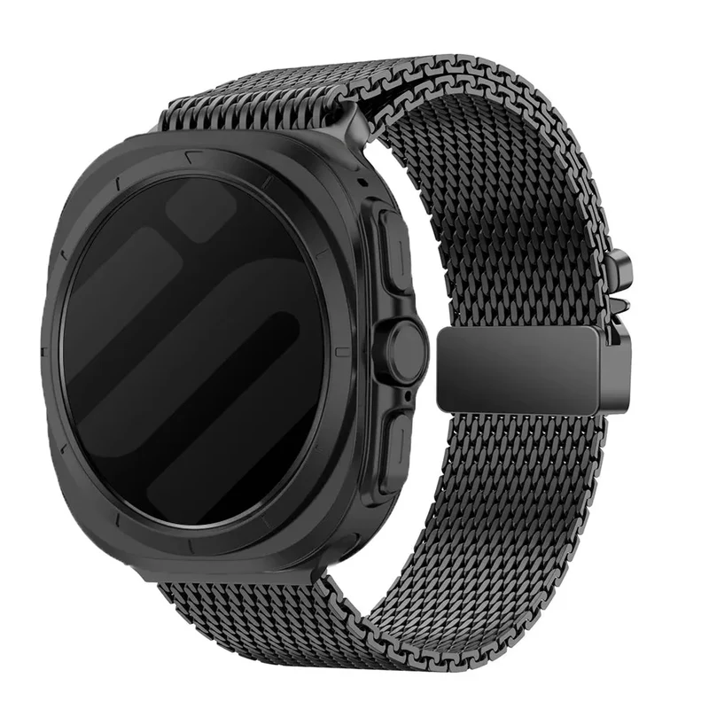 Samsung Galaxy Watch Ultra 2 Modernes Milanese Armband (Schwarz)