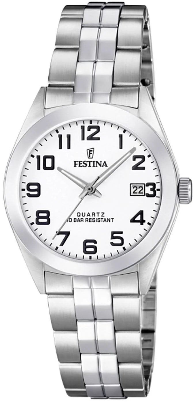 Festina Klassik F20438/1 Damenuhr • Edelstahl • 10 ATM Wasserdicht