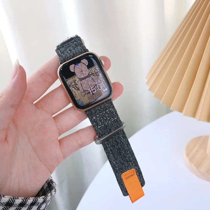 Apple Watch Series 49mm - 45mm - 44mm - 42mm Universal Nylon Watchband - Green Grids