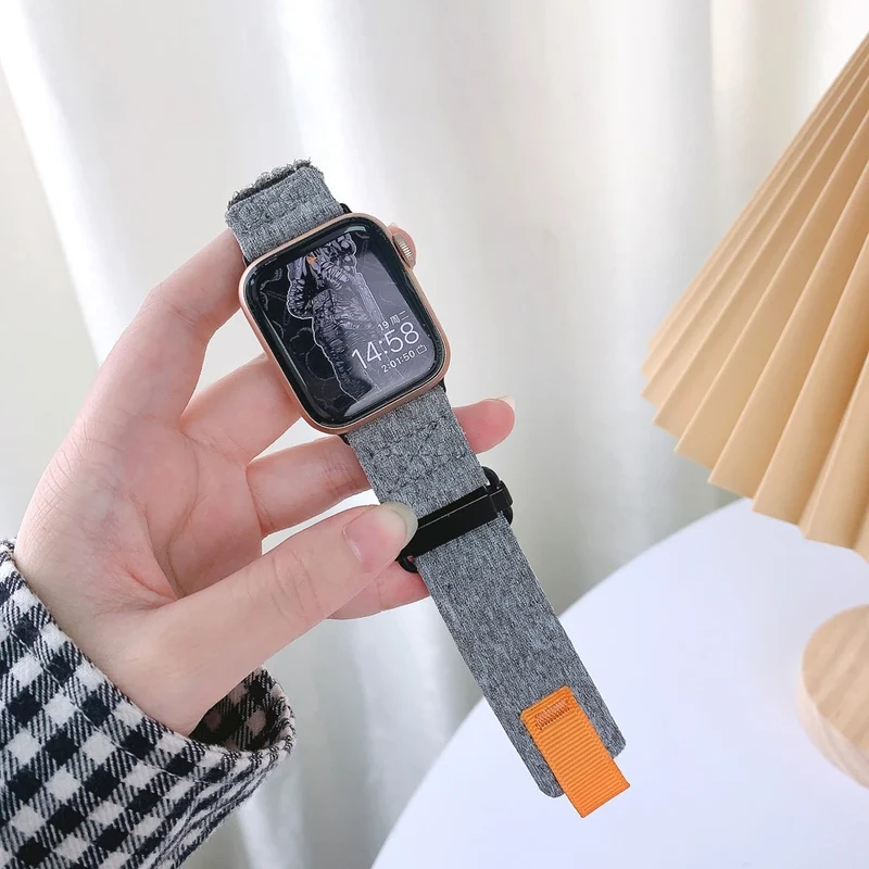 Apple Watch Series 49mm - 45mm - 44mm - 42mm Universal Nylon Watchband - Green Grids