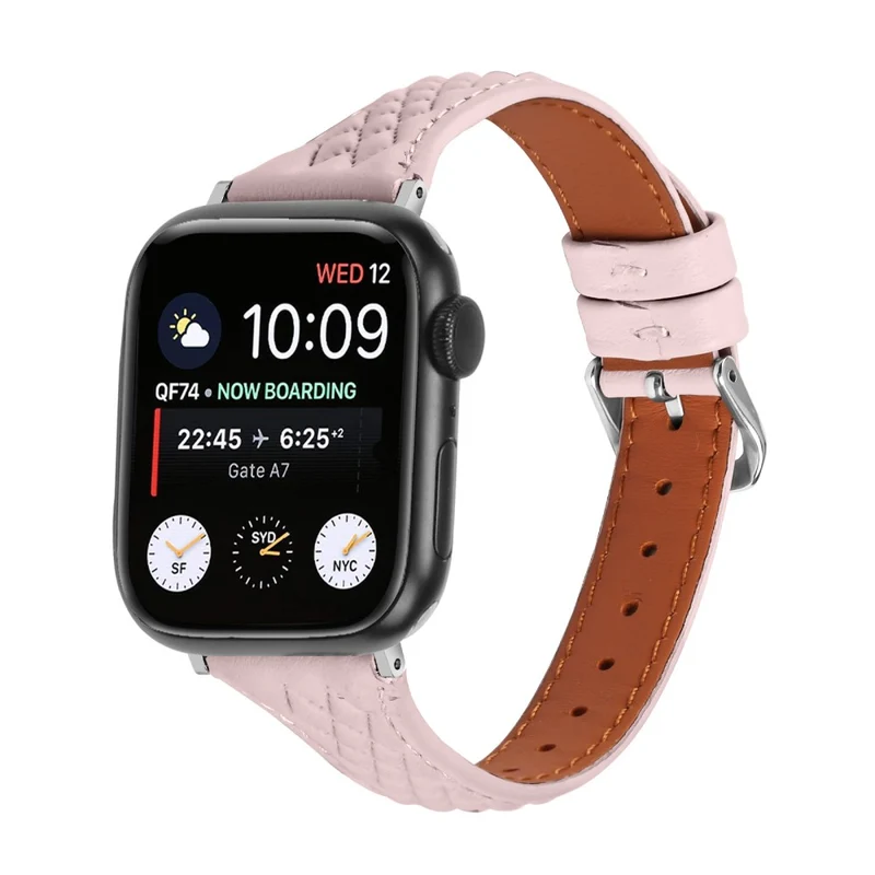 Apple Watch Series 49mm - 45mm - 44mm - 42mm Universal Top-Layer Cow Leather Watch Strap