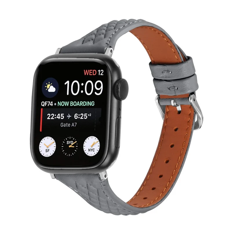 Apple Watch Series 49mm - 45mm - 44mm - 42mm Universal Top-Layer Cow Leather Watch Strap