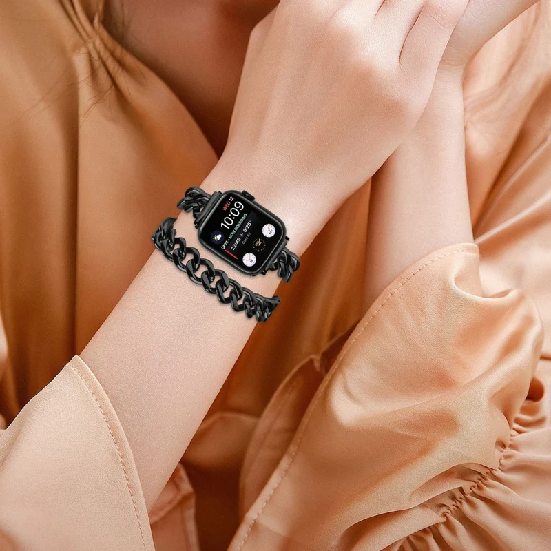 Apple Watch Series 49mm - 45mm - 44mm - 42mm Universal Stainless Steel Band - Rose Gold