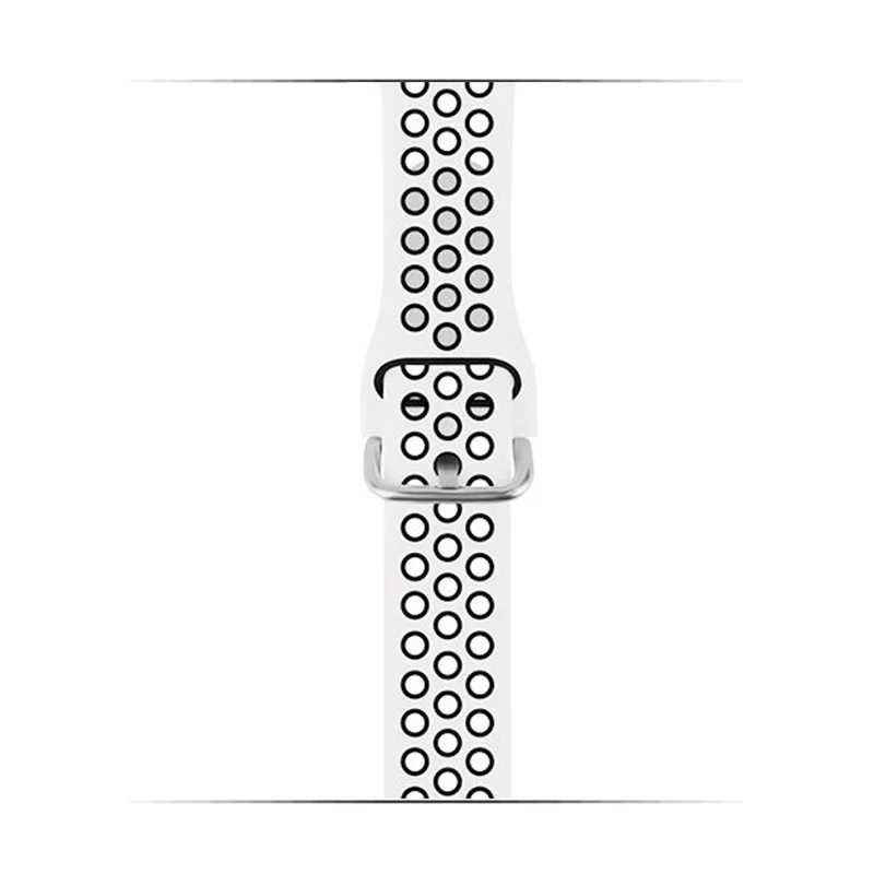 KALEBOL Apple Watch Series 49mm - 45mm - 44mm - 42mm Universal Silicone Watch Band - White+Black