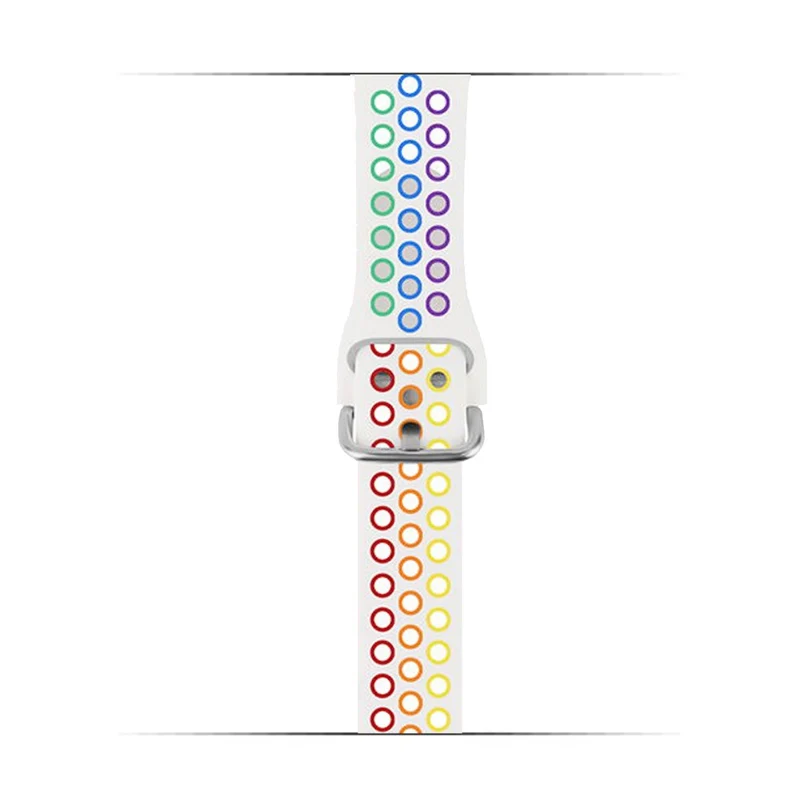 KALEBOL Apple Watch Series 49mm - 45mm - 44mm - 42mm Universal Silicone Watch Band - White+Black