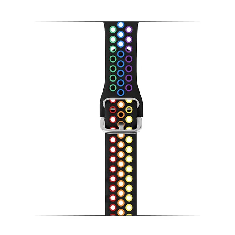 KALEBOL Apple Watch Series 49mm - 45mm - 44mm - 42mm Universal Silicone Watch Band - White+Black