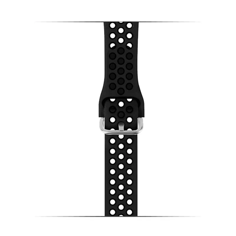 KALEBOL Apple Watch Series 49mm - 45mm - 44mm - 42mm Universal Silicone Watch Band - White+Black