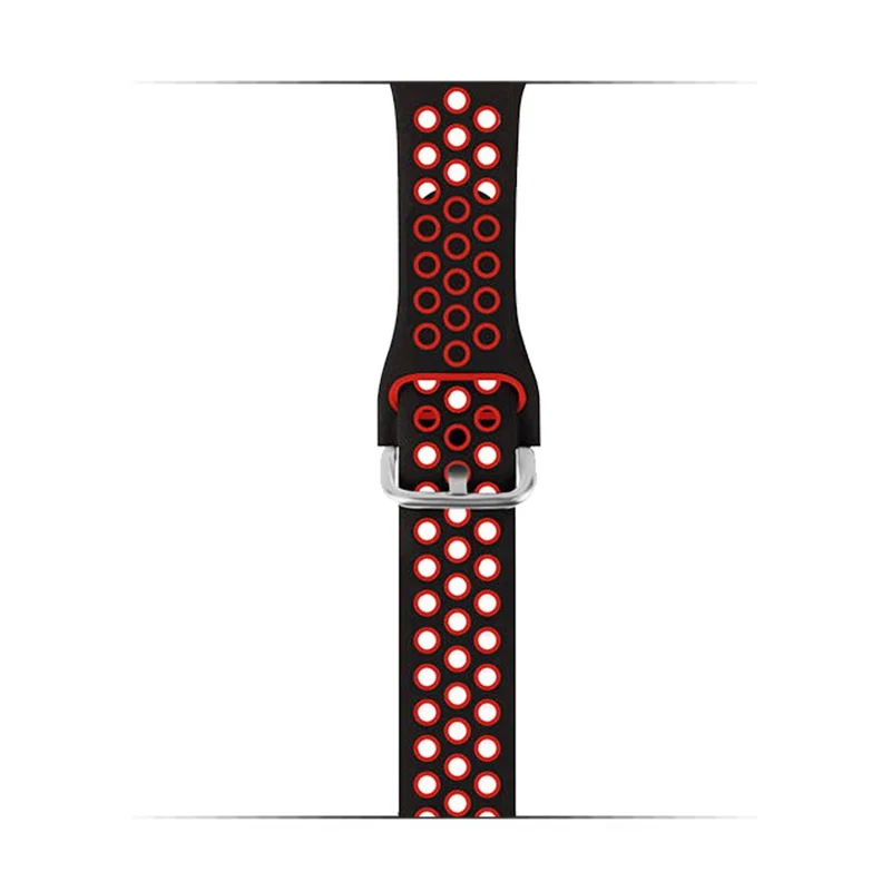 KALEBOL Apple Watch Series 49mm - 45mm - 44mm - 42mm Universal Silicone Watch Band - White+Black