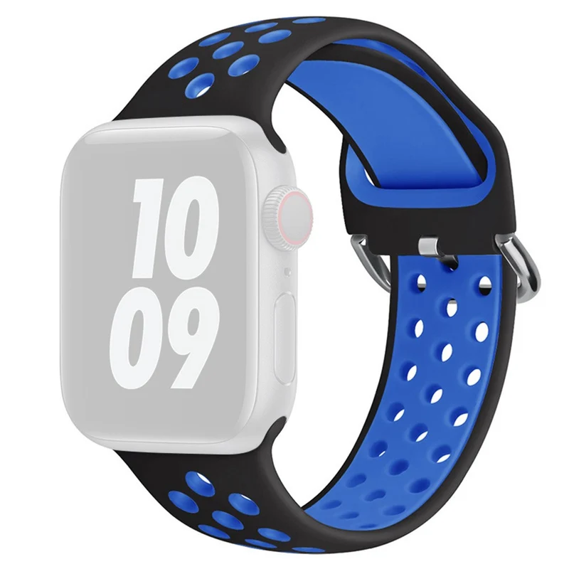 KALEBOL Apple Watch Series 49mm - 45mm - 44mm - 42mm Universal Silicone Watch Band - White+Black