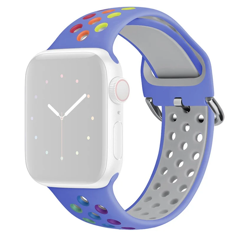 KALEBOL Apple Watch Series 49mm - 45mm - 44mm - 42mm Universal Silicone Watch Band - White+Black