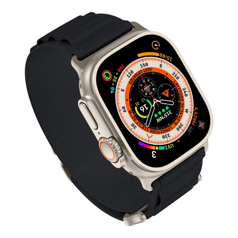 Apple Watch Series 49mm - 45mm - 44mm - 42mm Universal Loop Nylon Watch Band, Size: L