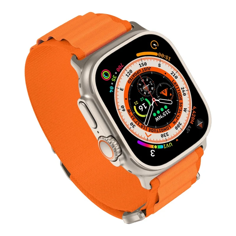 Apple Watch Series 49mm - 45mm - 44mm - 42mm Universal Braided Nylon Watch Straps, Size: M