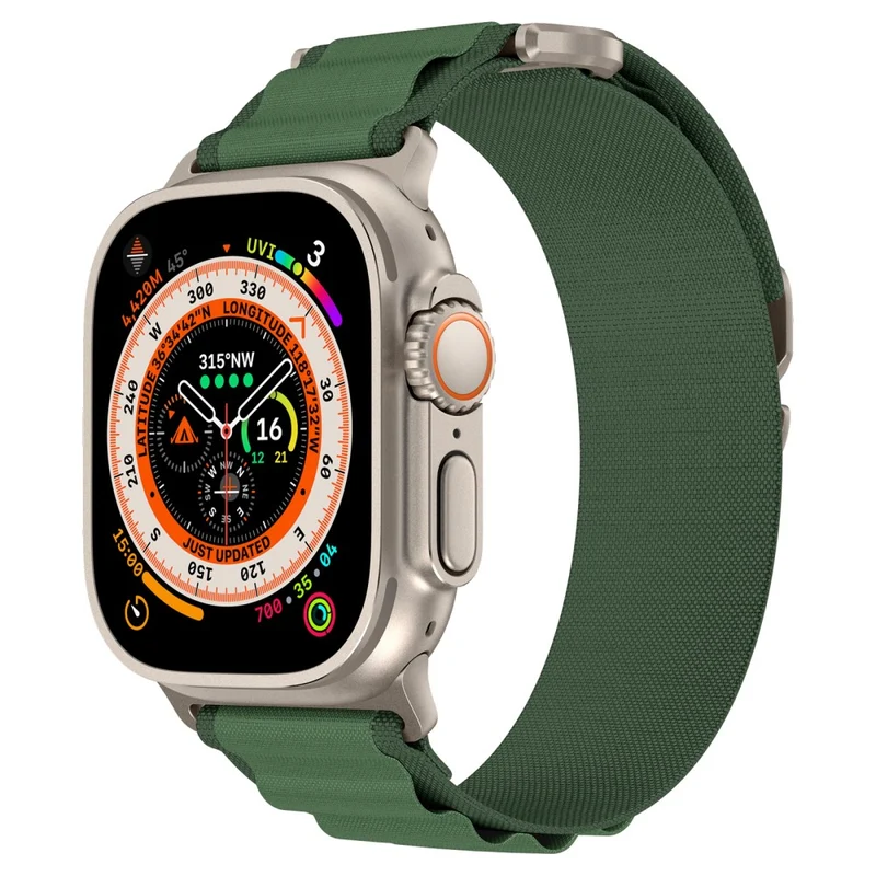 Apple Watch Series 49mm - 45mm - 44mm - 42mm Universal Braided Nylon Watch Straps, Size: M