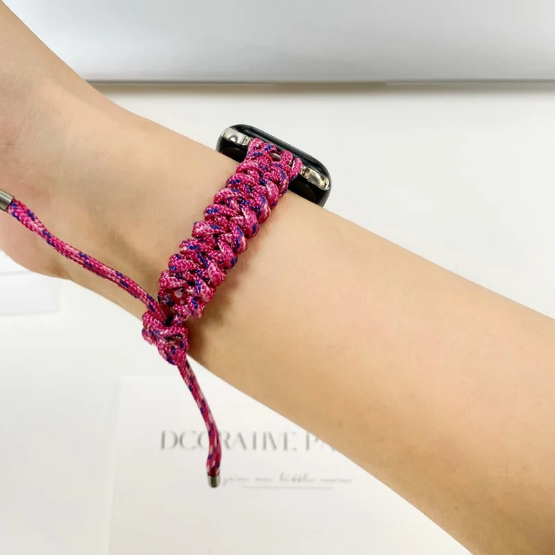 Apple Watch Series 49mm / 45mm / 44mm/ 42mm Watch Strap Braided Rope - Violet