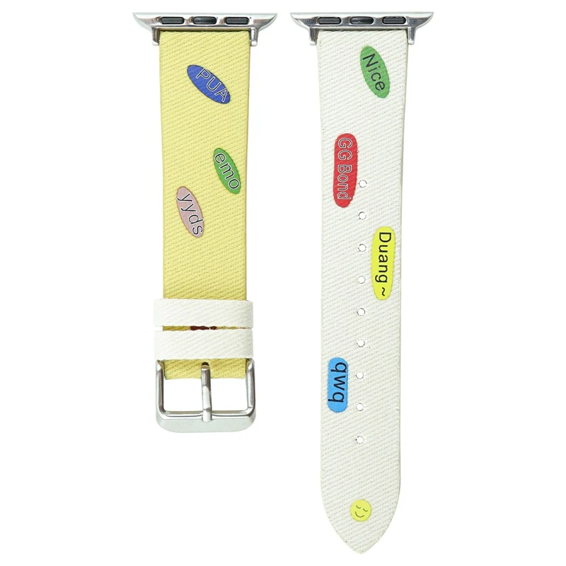 Apple Watch 49mm / 45mm / 44mm / 42mm Canvas Strap Replacement - Black+Pink
