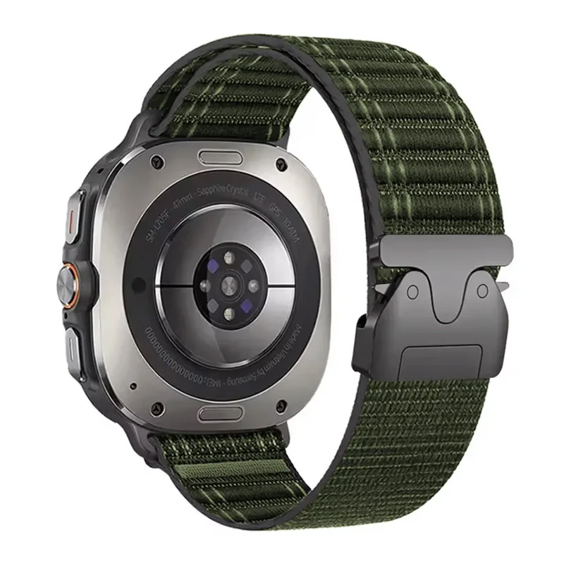 Samsung Galaxy Watch Ultra 2 Wave Nylonarmband mit P-Schnalle (Grün)