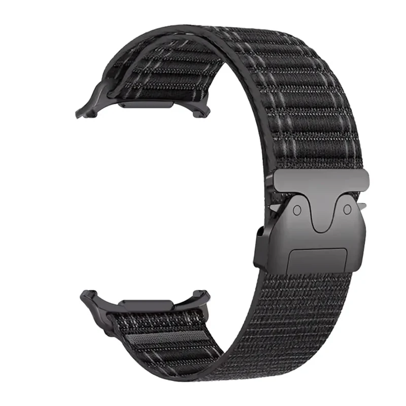 Samsung Galaxy Watch Ultra 2 Wave Nylonarmband mit P-Schnalle (Schwarz)
