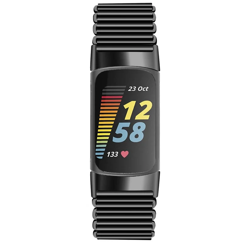 Fitbit Charge 5 / 6 Stainless Steel Watch Strap Electroplating Color Wrist Bracelet Band