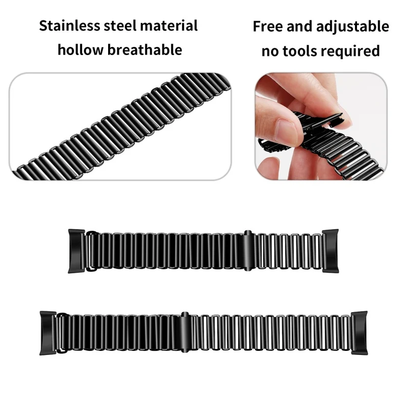 Fitbit Charge 5 / 6 Stainless Steel Watch Strap Electroplating Color Wrist Bracelet Band