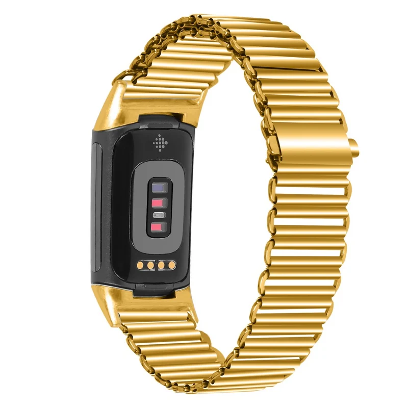 Fitbit Charge 5 / 6 Stainless Steel Watch Strap Electroplating Color Wrist Bracelet Band