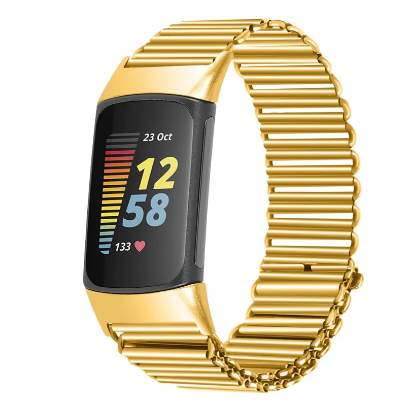 Fitbit Charge 5 / 6 Stainless Steel Watch Strap Electroplating Color Wrist Bracelet Band