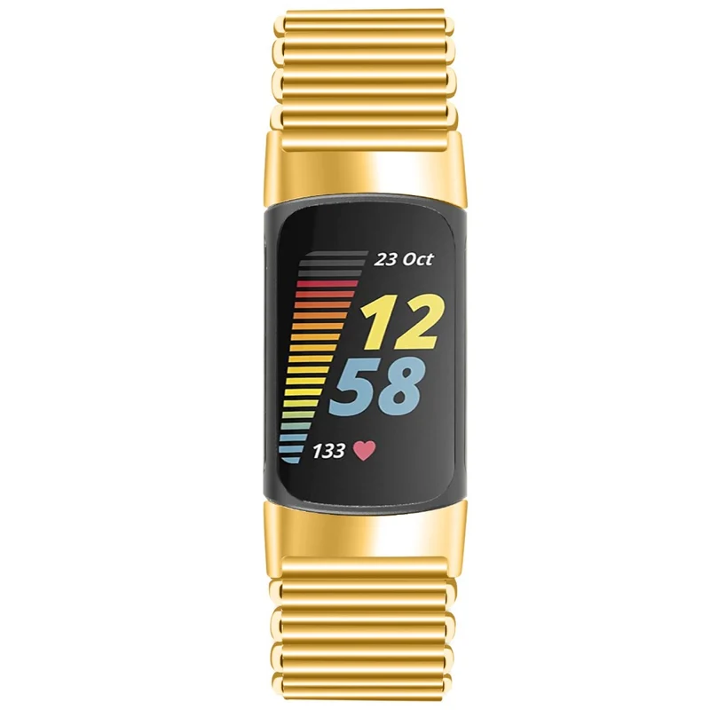 Fitbit Charge 5 / 6 Stainless Steel Watch Strap Electroplating Color Wrist Bracelet Band