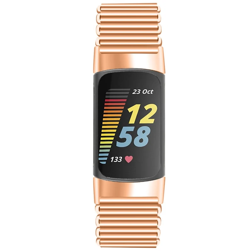 Fitbit Charge 5 / 6 Stainless Steel Watch Strap Electroplating Color Wrist Bracelet Band