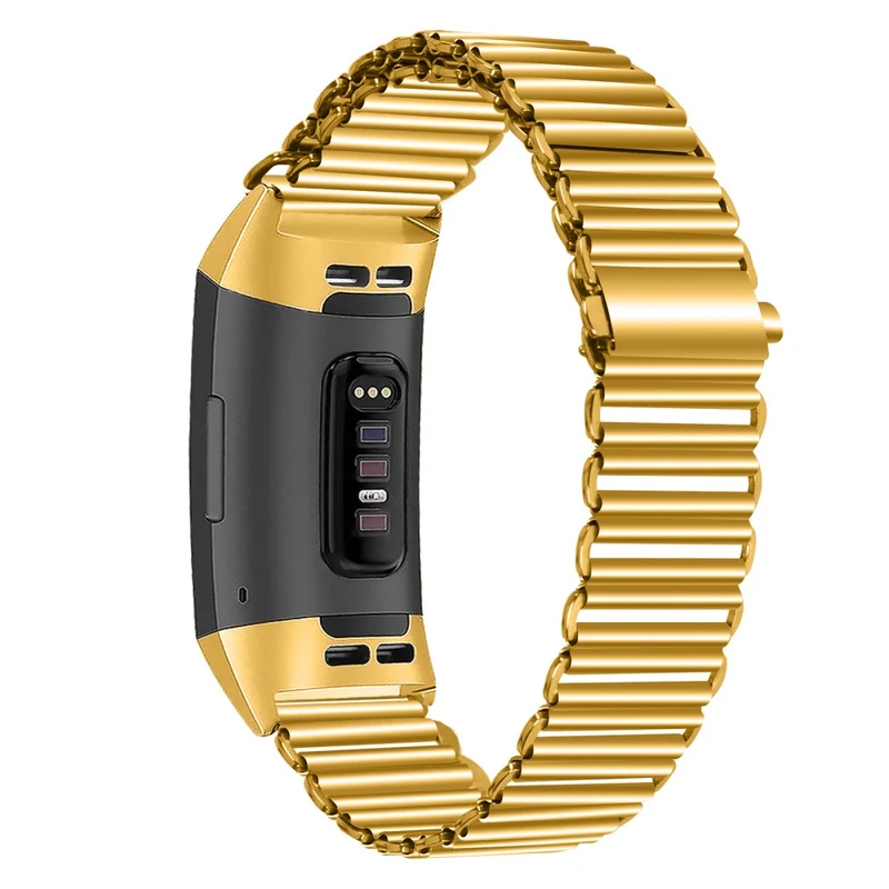 Stainless Steel Watch Strap Fitbit Charge 3 / 4 / 3 SE Electroplating Color Wrist Band