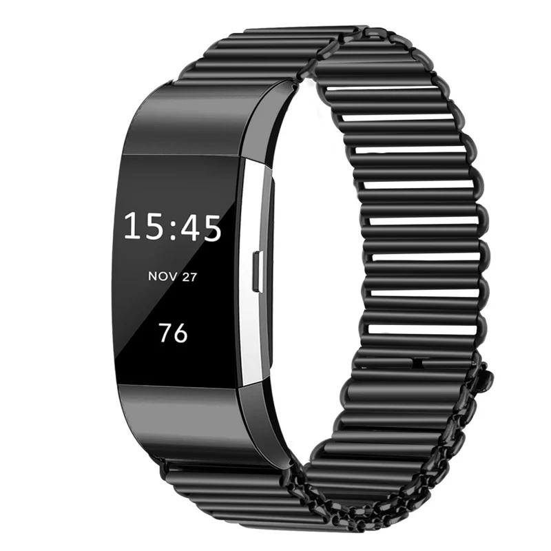 Fitbit Charge 2 Electroplating Color Easy Adjustment Stainless Steel Watch Strap
