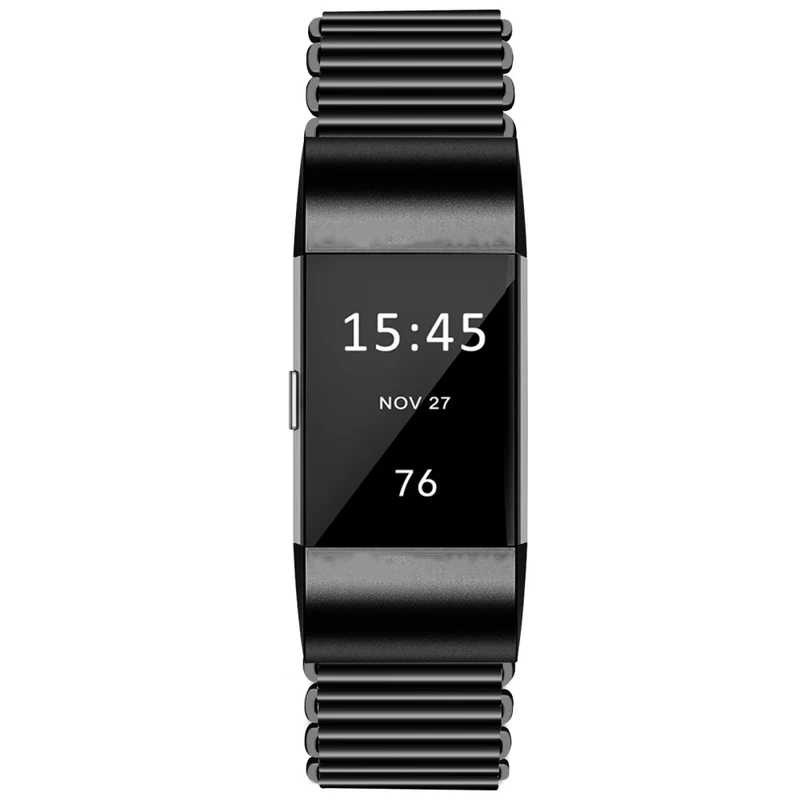 Fitbit Charge 2 Electroplating Color Easy Adjustment Stainless Steel Watch Strap