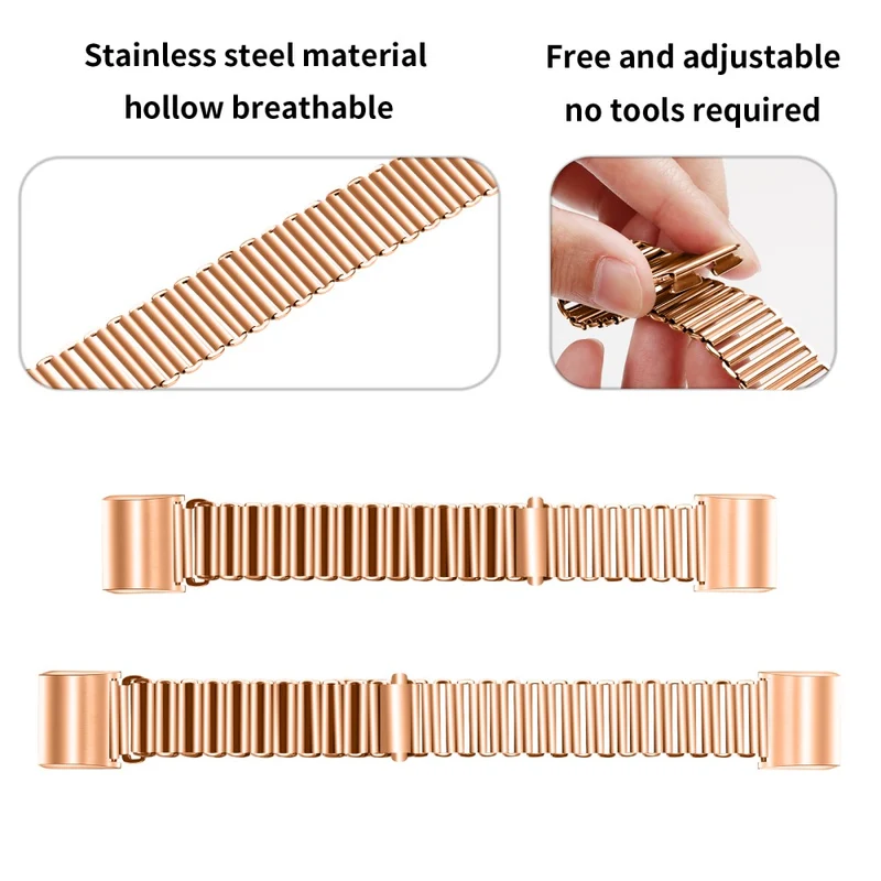 Fitbit Charge 2 Electroplating Color Easy Adjustment Stainless Steel Watch Strap
