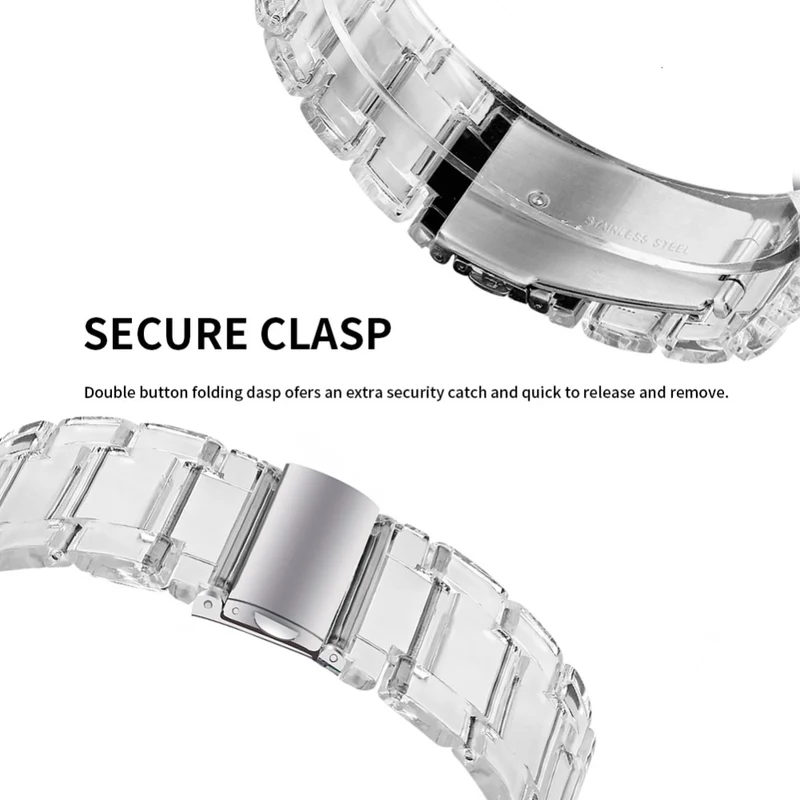 Donerton Resin Watch Band Waterproof Smart Watch Strap - Chocolate