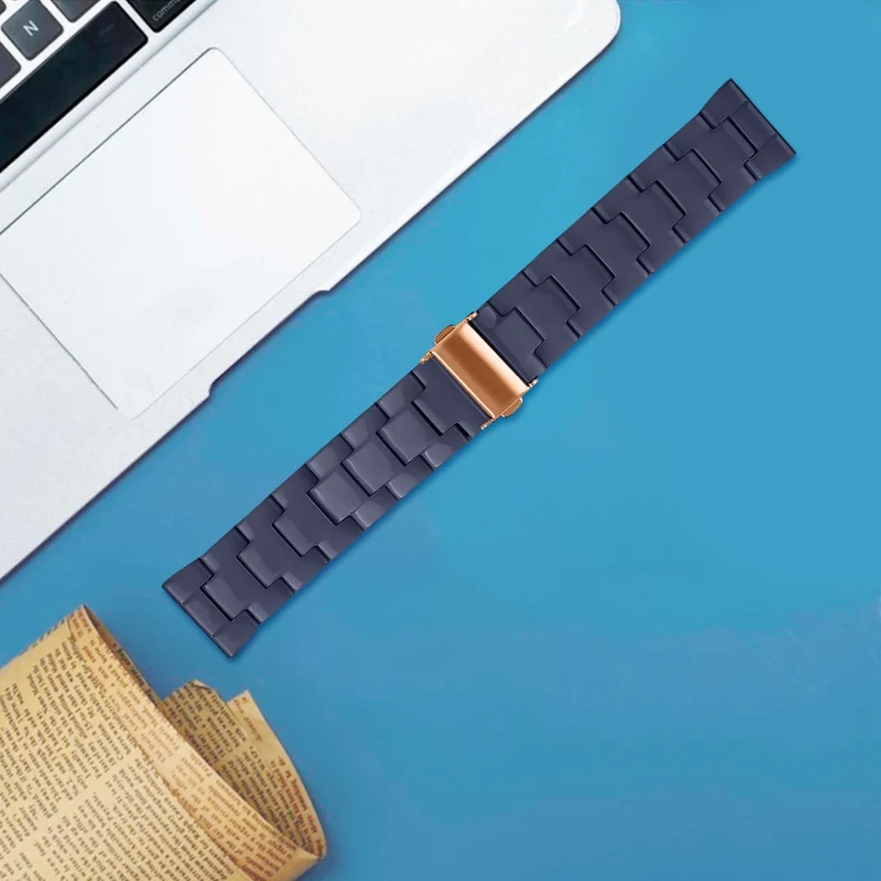 Donerton Resin Watch Band Waterproof Smart Watch Strap - Chocolate